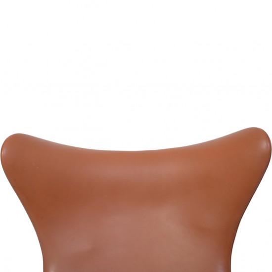 Arne Jacobsen Vintage Ægget stol i cognac læder 1960'erne