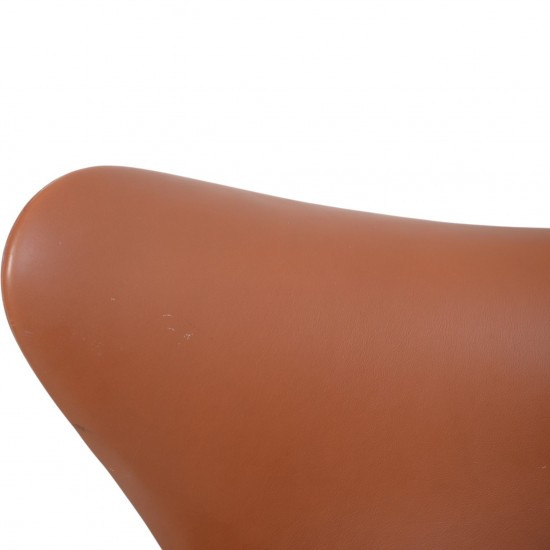 Arne Jacobsen Vintage Ægget stol i cognac læder 1960'erne