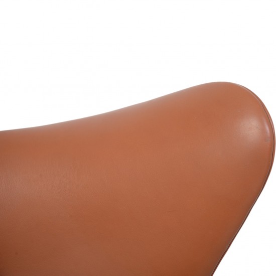 Arne Jacobsen Vintage Ægget stol i cognac læder 1960'erne