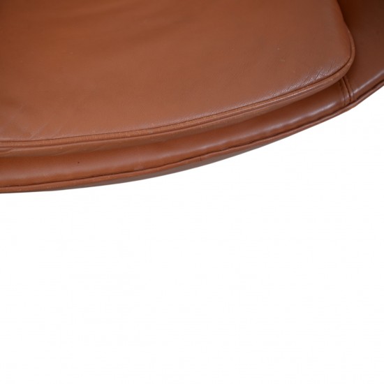 Arne Jacobsen Vintage Ægget stol i cognac læder 1960'erne