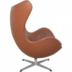 Arne Jacobsen Vintage Ægget stol i cognac læder 1960'erne