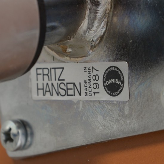 Arne Jacobsen Oxford Stol i cognac classic læder 1987