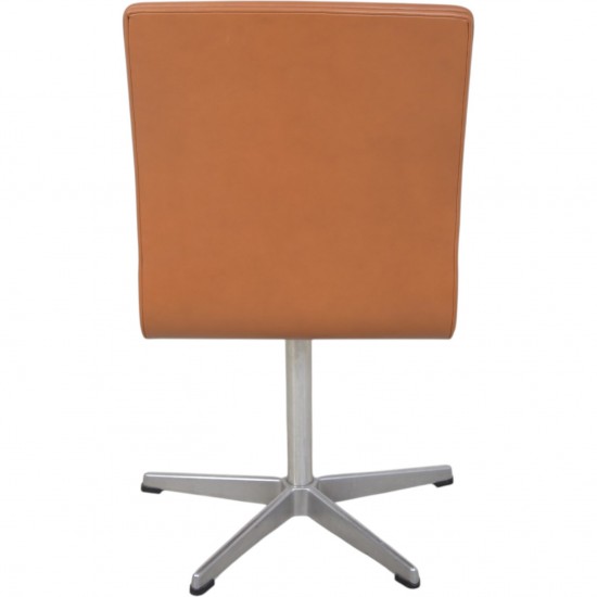 Arne Jacobsen Oxford Stol i cognac classic læder 1987