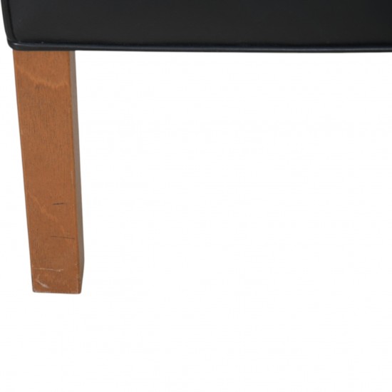 Børge Mogensen 2202 skammel i sort læder 2000'erne