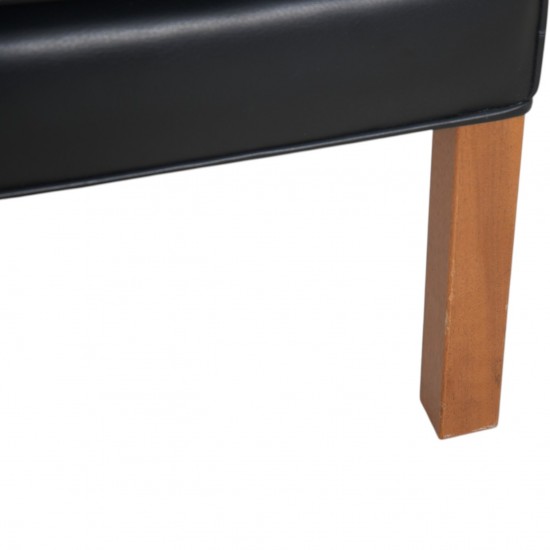 Børge Mogensen 2202 skammel i sort læder 2000'erne