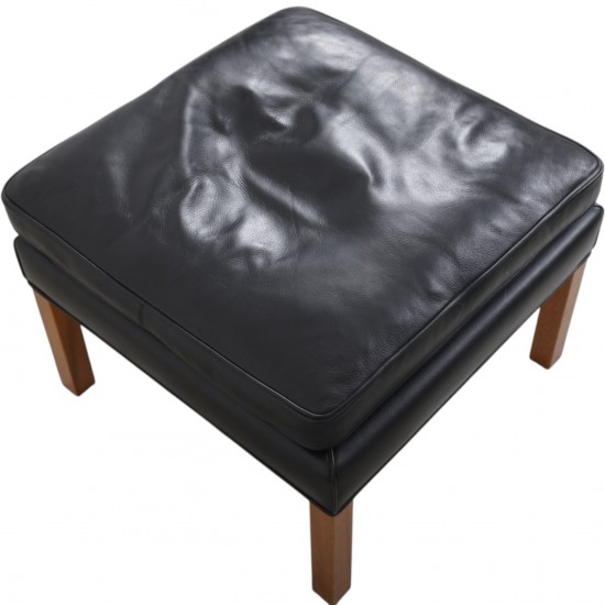 Børge Mogensen 2202 skammel i sort læder 2000'erne