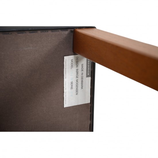 Børge Mogensen 2202 skammel i sort læder 2000'erne