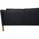 Børge Mogensen 2213 3-personers sofa i sort læder 2012