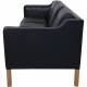 Børge Mogensen 2213 3-personers sofa i sort læder 2012