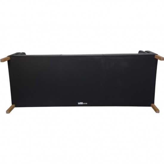 Børge Mogensen 2213 3-personers sofa i sort læder 2012