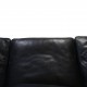 Børge Mogensen 2213 3-personers sofa i sort læder 2012