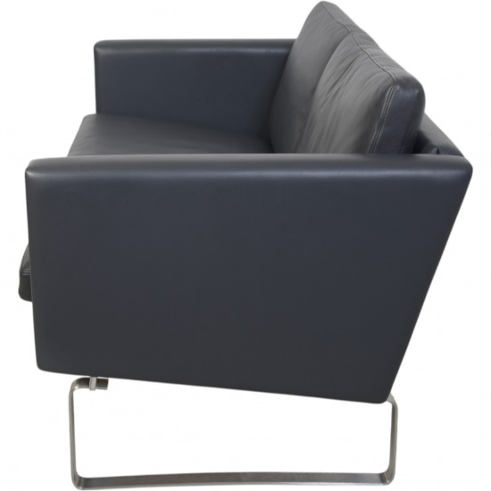 Hans Wegner CH103 2.personers sofa i gråt læder 2000'erne