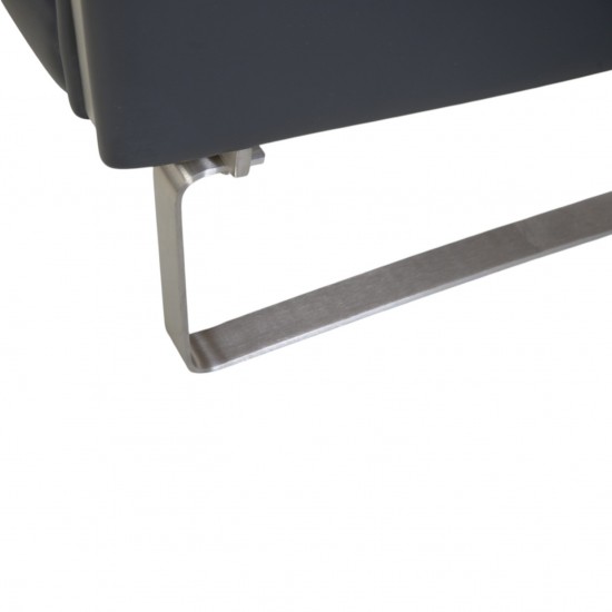 Hans Wegner CH103 2.personers sofa i gråt læder 2000'erne