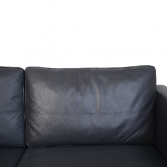 Hans Wegner CH103 2.personers sofa i gråt læder 2000'erne