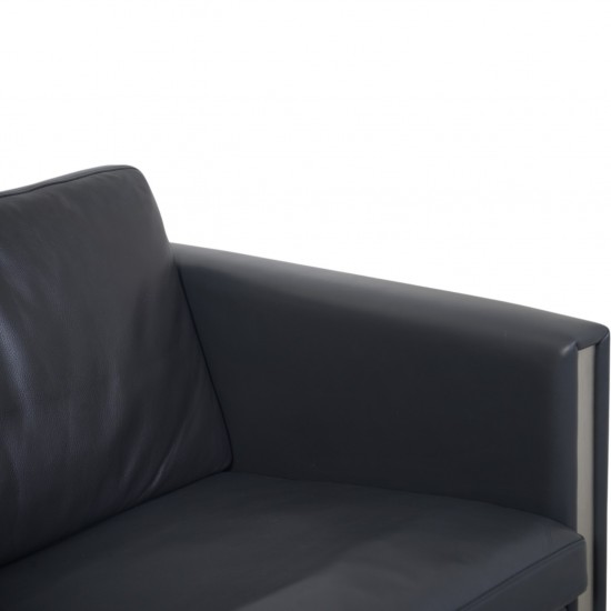 Hans Wegner CH103 2.personers sofa i gråt læder 2000'erne