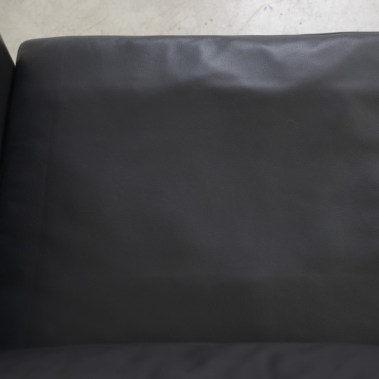 Hans Wegner CH103 2.personers sofa i gråt læder 2000'erne