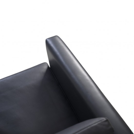 Hans Wegner CH103 2.personers sofa i gråt læder 2000'erne