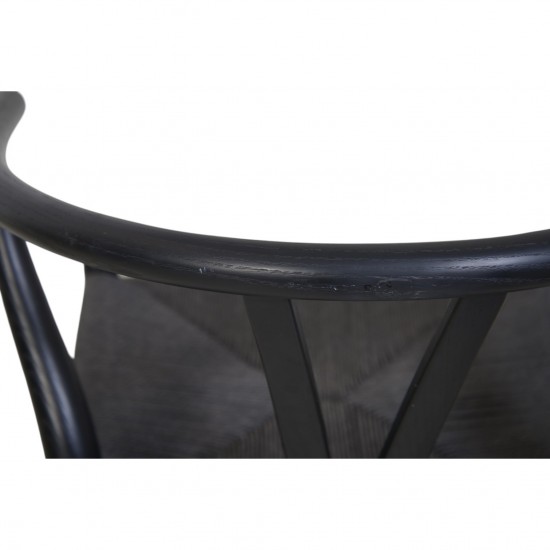 Hans Wegner sæt af fire CH24 Y-stole i sort lakeret eg 2000'erne