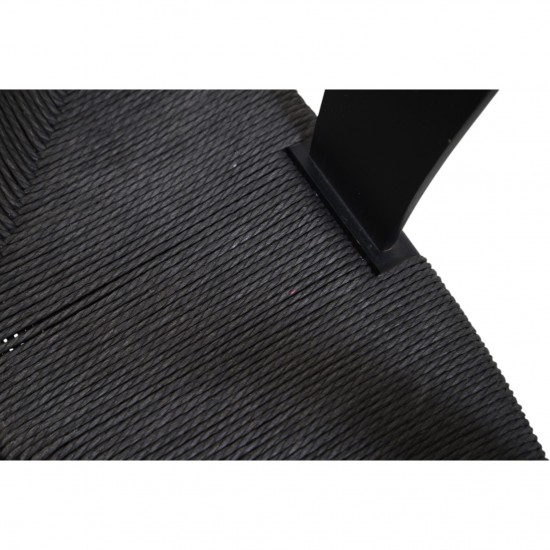 Hans Wegner sæt af fire CH24 Y-stole i sort lakeret eg 2000'erne