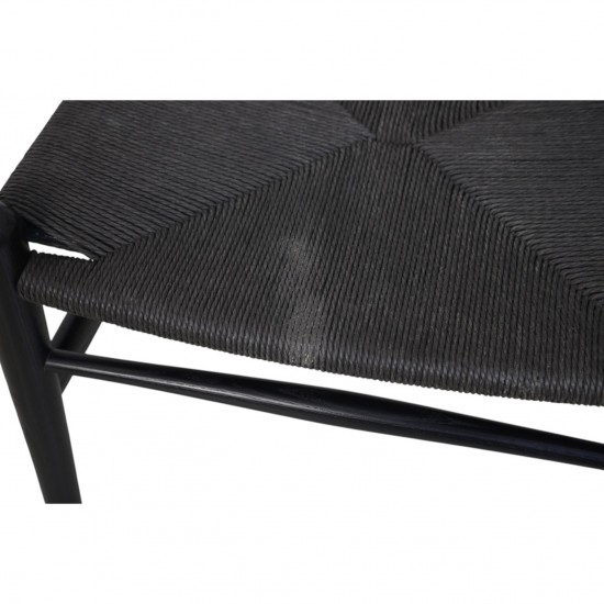 Hans Wegner sæt af fire CH24 Y-stole i sort lakeret eg 2000'erne