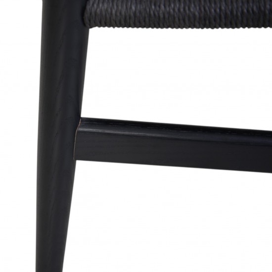 Hans Wegner sæt af fire CH24 Y-stole i sort lakeret eg 2000'erne