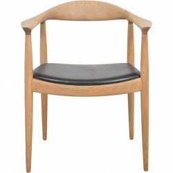 Hans Wegner The chair JH503 i eg og sort læder 1960'erne