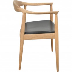 Hans Wegner The chair JH503 i eg og sort læder 1960'erne