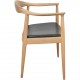 Hans Wegner The chair JH503 i eg og sort læder 1960'erne