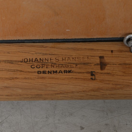 Hans Wegner The chair JH503 i eg og sort læder 1960'erne