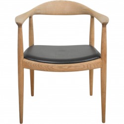 Hans Wegner The chair JH503 i eg og sort læder 1960'erne