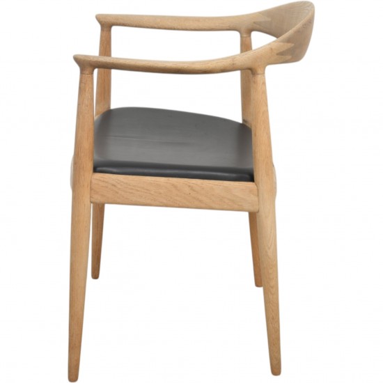 Hans Wegner The chair JH503 i eg og sort læder 1960'erne