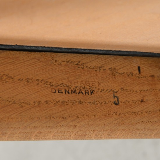 Hans Wegner The chair JH503 i eg og sort læder 1960'erne