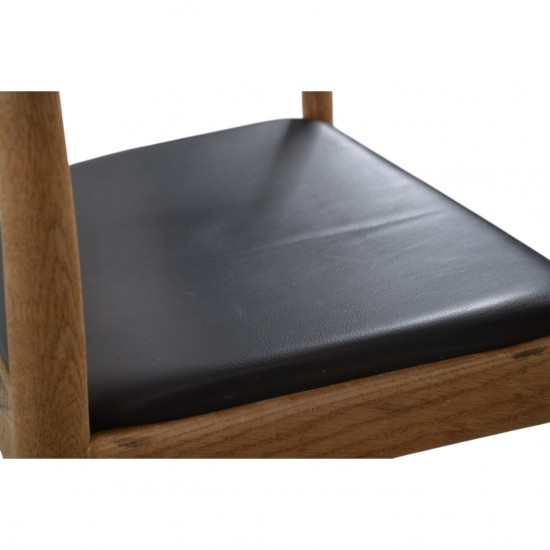 Hans Wegner The chair JH503 i eg og sort læder 1960'erne