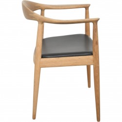Hans Wegner The chair JH503 i eg og sort læder 1960'erne