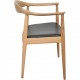 Hans Wegner The chair JH503 i eg og sort læder 1960'erne
