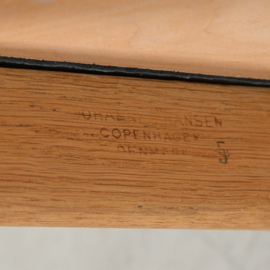 Hans Wegner The chair JH503 i eg og sort læder 1960'erne