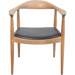 Hans Wegner The chair JH503 i eg og sort læder 1960'erne