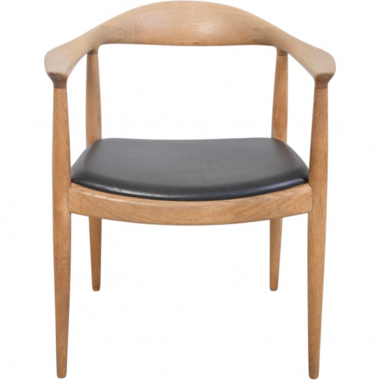 Hans Wegner The chair JH503 i eg og sort læder 1960'erne