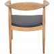 Hans Wegner The chair JH503 i eg og sort læder 1960'erne