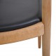 Hans Wegner The chair JH503 i eg og sort læder 1960'erne