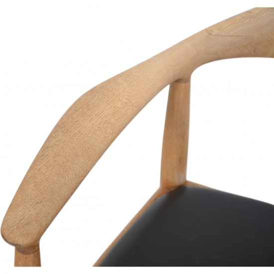 Hans Wegner The chair JH503 i eg og sort læder 1960'erne