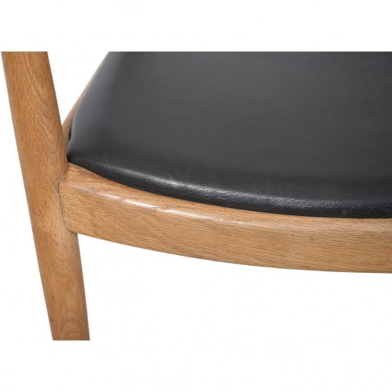 Hans Wegner The chair JH503 i eg og sort læder 1960'erne