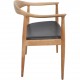 Hans Wegner The chair JH503 i eg og sort læder 1960'erne