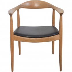 Hans Wegner The chair JH503 i eg og sort læder 1960'erne