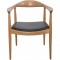 Hans Wegner The chair JH503 i eg og sort læder 1960'erne