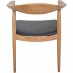 Hans Wegner The chair JH503 i eg og sort læder 1960'erne