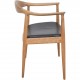 Hans Wegner The chair JH503 i eg og sort læder 1960'erne