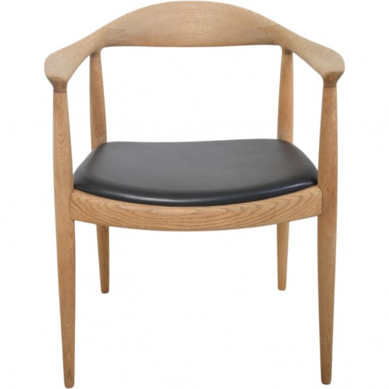 Hans Wegner The chair JH503 i eg og sort læder 1960'erne