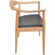 Hans Wegner The chair JH503 i eg og sort læder 1960'erne