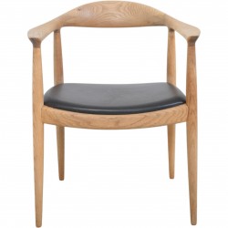 Hans Wegner The chair JH503 i eg og sort læder 1960'erne